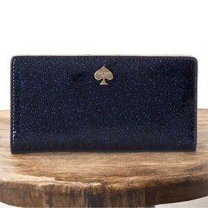 Kate Spade Dark Blue Glitter Bug Long Wallet